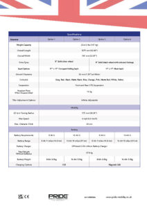 pride endurance al+ option sheet